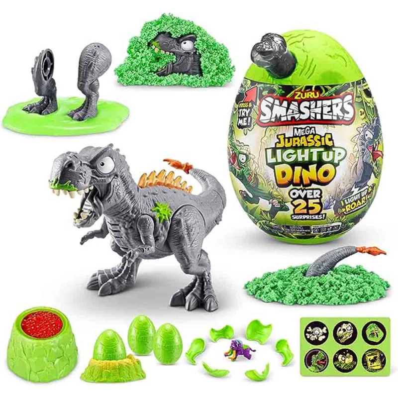 Figura Surpresa - Smashers - Mega Jurassic Light up Dino