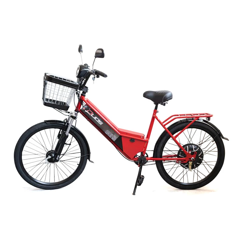Bicicleta Elétrica Aro 24 New Confort 800w Vermelha Duos Bikes
