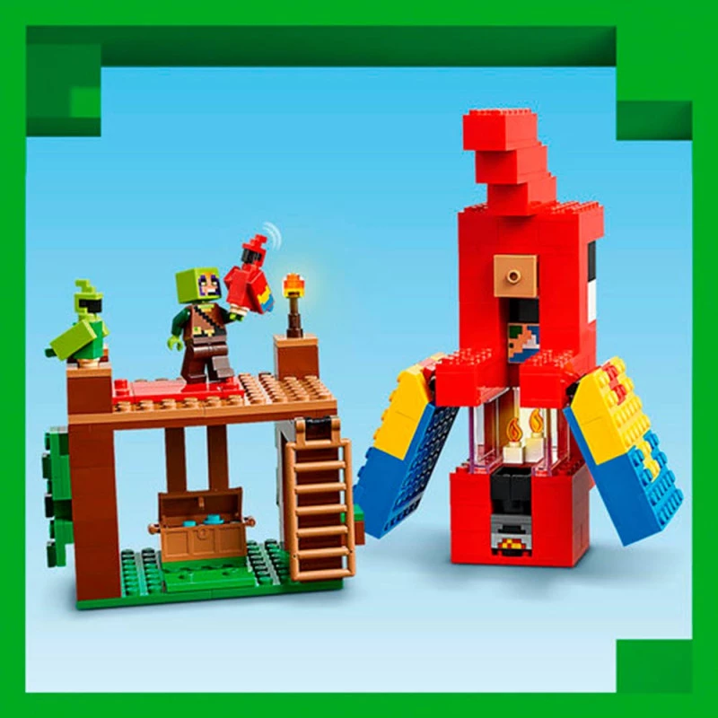 Bloco de Montar Minecraft As casas dos papagaios 535 peças