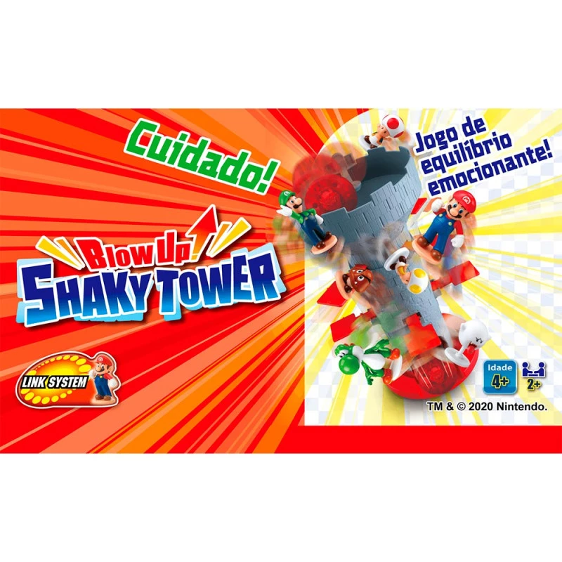 Jogo de Equilíbrio Super Mario Blow Up Shaky Tower Epoch
