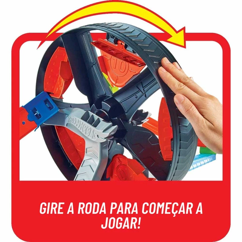 Lançador e Pista Hot Wheels Action Competição Giratória Mattel