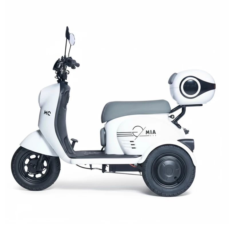 Triciclo Elétrico - MIA Tri 800w Lithium - Branco - Moto Chefe