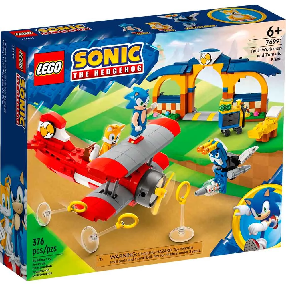 LEGO Sonic - Oficina do Tails e Avião Tornado - 376 peças - Lego