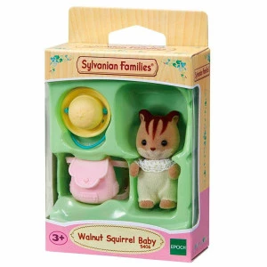 Figura com Acessório - Sylvanian Families - Bebê Esquilo Noz - Epoch
