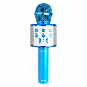 Microfone Bluetooth Infantil - Divertido WS858 - Azul - Mundo Encantado