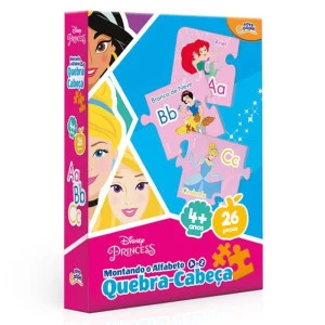 Quebra-Cabeça - 26 Peças - Princesas Disney - Montando o Alfabeto - Toyster