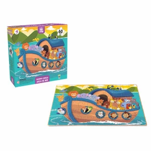 Quebra-Cabeça - 60 Peças - Madeira - Arca de Noé - Nig Brinquedos