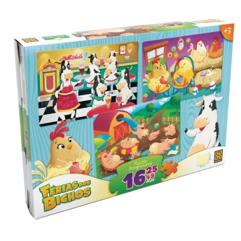 Puzzle Progressivo Férias dos Bichos - Grow