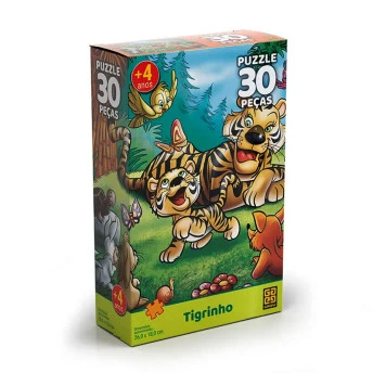 Quebra-Cabeça Infantil - 30 Peças - Tigrinho - Grow