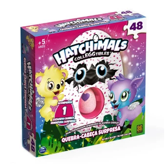 Puzzle 48 peças Hatchimals com Ovinho Surpresa - Grow