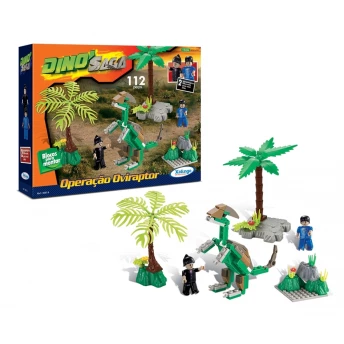 Blocos de Encaixe Dino Saga Operação Oviraptor - Xalingo