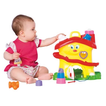 Casinha Didática - Activity House - Amarela - TaTeTi - Calesita