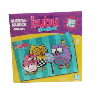 Quebra-Cabeça Bubu e as Corujinhas - 20 Peças - Nig Brinquedos 