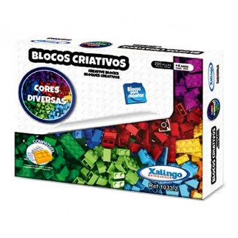 Blocos de Montar Criativos - 200 Peças - Xalingo
