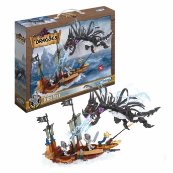 Blocos de Montar - Dragão Pirata - 431 Peças - Xalingo.
