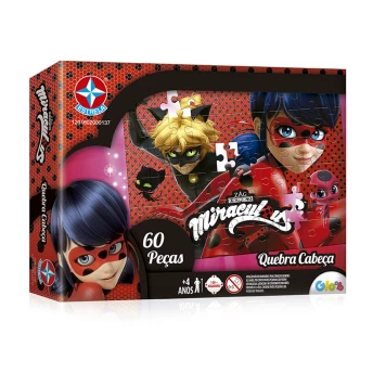 Quebra-Cabeça Ladybug Miraculous 60 Peças - Estrela