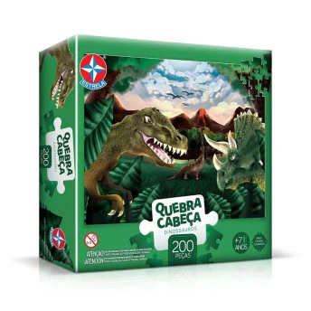 Quebra-Cabeça Dinossauros 200 peças - Estrela