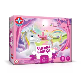 Quebra-Cabeça Unicórnios 30 peças - Estrela