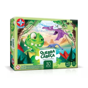 Quebra-Cabeça Dinossauros 30 peças - Estrela