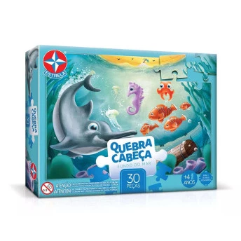 Quebra-Cabeça Animais no Fundo do Mar 30 peças - Estrela