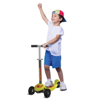 Patinete Infantil Skatenet Plus - Chamas - Verde - Bandeirante