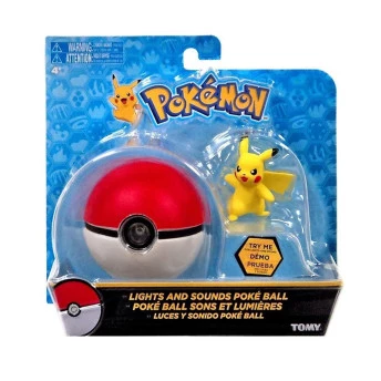 Pokébola com Luz e Som e Figura Pikachu - Sunny