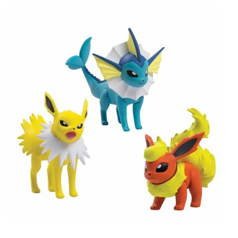 Pokemon Figuras de Ação Pack C/3 Jolteon / Vaporeon / Flareon - Sunny