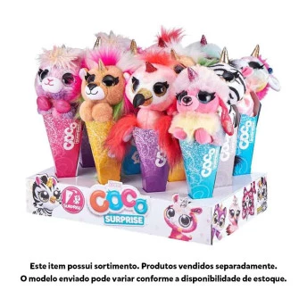 Pelúcia Infantil no Cone - Kiki Surprise - Fantasy - Sortido - Fun Divirta-se