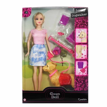 Boneca Articulada - 30cm - Dream Doll - Lovely Dogwalker - Loira - Candide