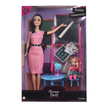 Boneca Articulada - 30cm - Dream Doll - Funny Classroom - Morena - Candide
