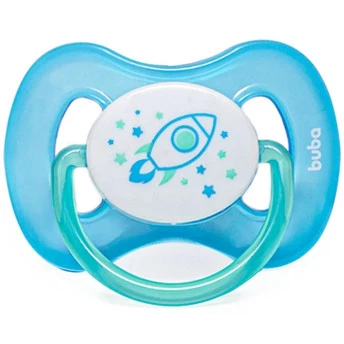 Chupeta - Silicone Ultra Soft - 0-6m - Comfort - Foguete Azul - Buba