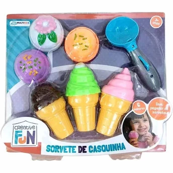 Kit Comidinha Infantil - Creative Fun – Sorvete de Casquinha - Multikids