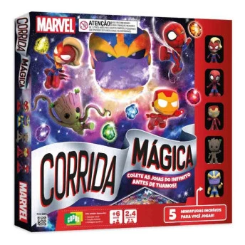 Jogo de Tabuleiro - Corrida Mágica - Thanos e Heróis - Marvel - Copag