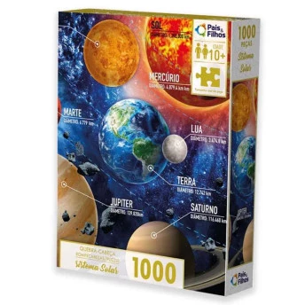 Quebra-Cabeça - 1000 Peças - Sistema Solar - Pais & Filhos