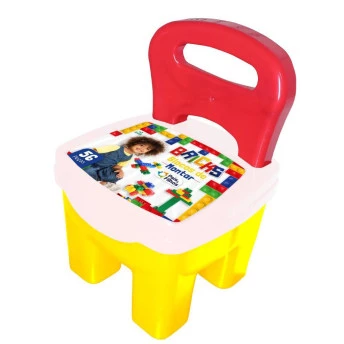 Cadeirinha com Acessórios - Bricks - Blocos de Montar - 56 Peças - Pais e Filhos 