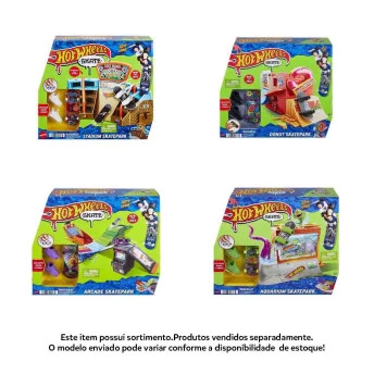 Pista e Skate de Dedo - Hot Wheels - Skatepark - Sortido - Mattel