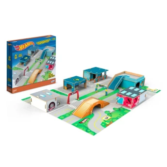 Cidade em Madeira Hot Wheels - Xalingo