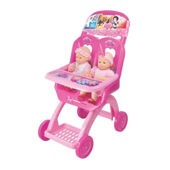 Carrinho de Boneca Duplo das Princesas - Líder Brinquedos