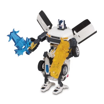 Robô Toyota Transformável Branco e Amarelo - Buba Toys