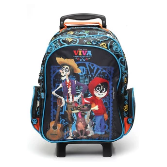 Mochila de Rodinhas Viva Azul/Preta - Dermiwil