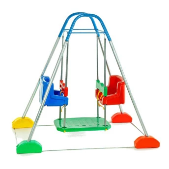 Balanço Infantil Duplo com Estrutura - JundBalanço - Colorido - Jundplay