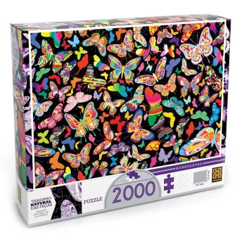 Quebra-Cabeça 2000 Peças Borboletas - Grow