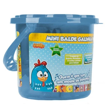 Mini Balde Galinha Pintadinha - Azul - Sunny