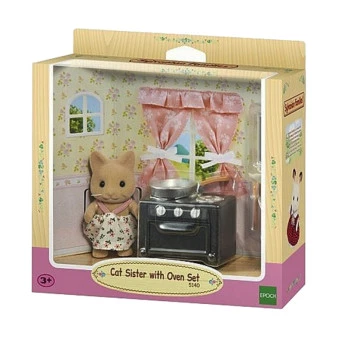 Sylvanian Families Irmã Gato Com Forno - Epoch Magia