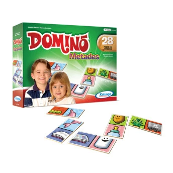 Jogo Dominó p/ Junção de Metades 28 Peças - Xalingo