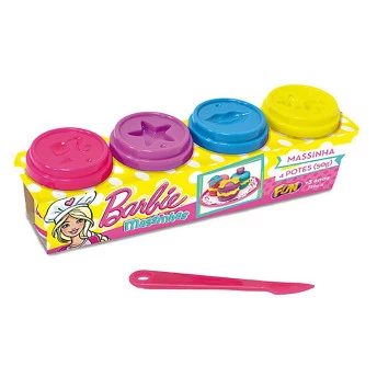 Barbie - Massinha 4 Potes - Barão Toys