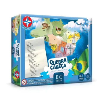 Quebra-Cabeça Estados Brasileiros 100 peças - Estrela