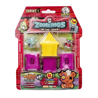 Zomlings - Bairro Zombie Surpresa c/ 4 - Barão Toys