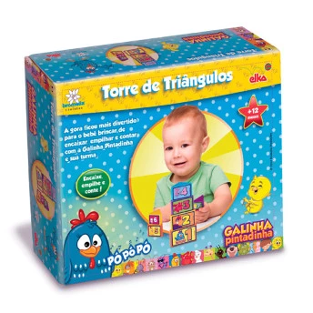 Torre de Triângulos Galinha Pintadinha - Elka