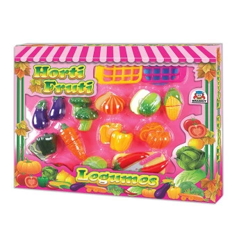 Kit Comidinha Infantil - Horti Fruti - Legumes com autocolante - Braskit